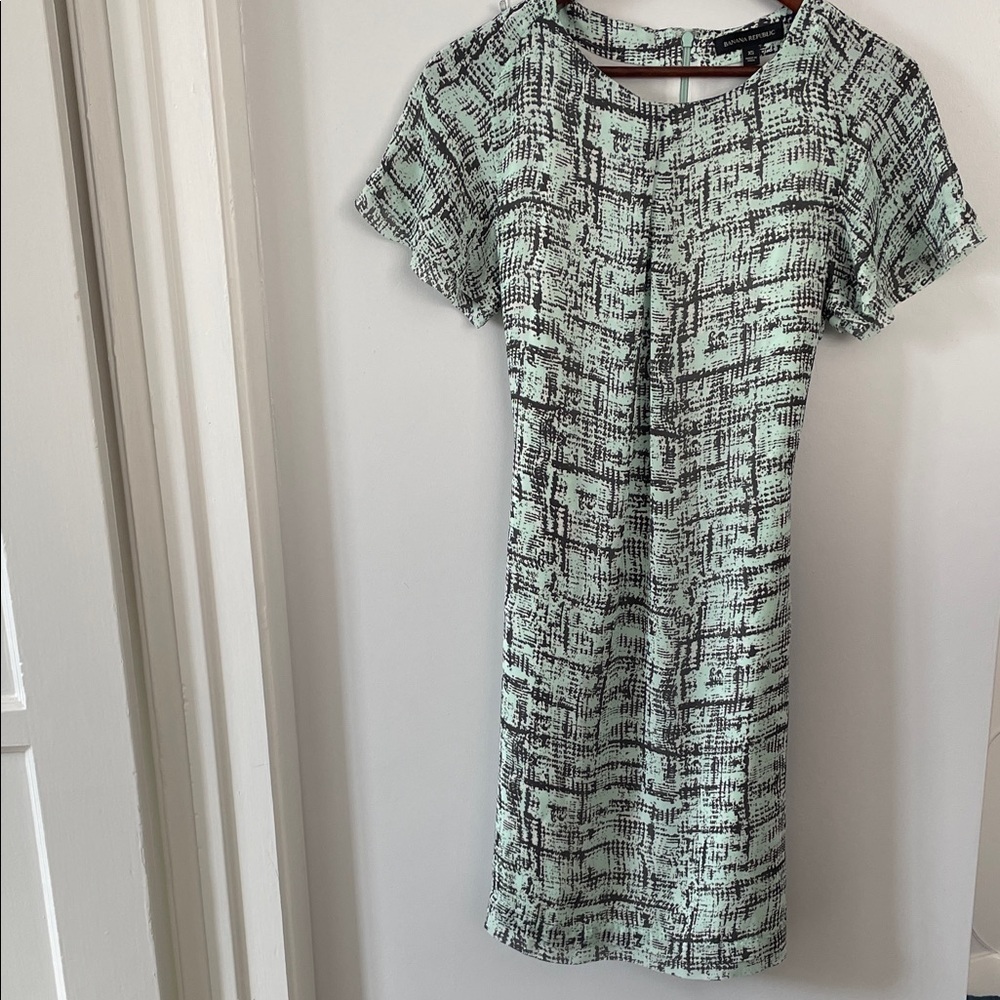 NWT Banana Republic Mint and Black Mini Dress size xs